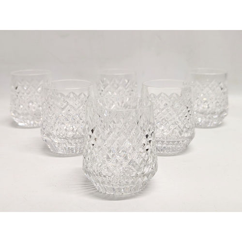 520 - A set of 6 Tyrone Crystal drinking glasses. 8cm