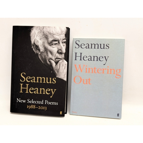 697 - 2 books of Seamus Heaney poems. 