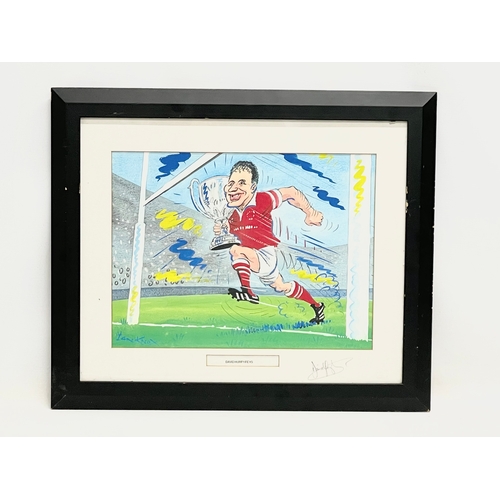 597 - A watercolour by Ian Knox. Signed by David Humphreys. Painting measures 38x29cm frame 56x47cm.