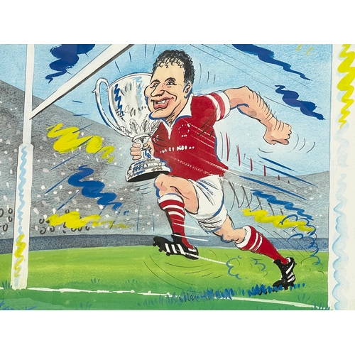 597 - A watercolour by Ian Knox. Signed by David Humphreys. Painting measures 38x29cm frame 56x47cm.