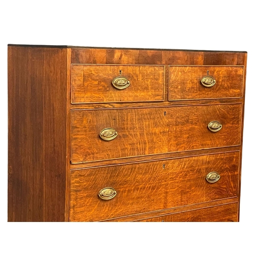 1030 - A good quality George III oak chest of drawers. Circa 1800. 100x45x116cm