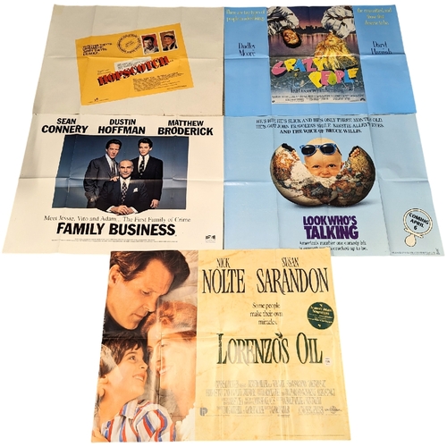 714 - A collection of vintage movie / film posters. Hopscotch, Crazy People, Family Business, Look Who's T... 