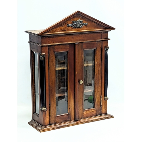 397 - A good quality mahogany tabletop cabinet. 50x18x66cm