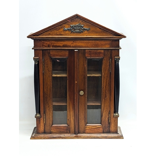 397 - A good quality mahogany tabletop cabinet. 50x18x66cm