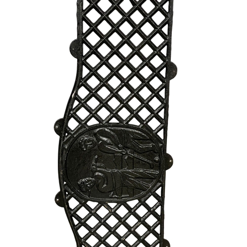 260C - A pair of cast iron garden bench ends and back