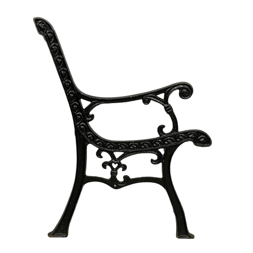 260C - A pair of cast iron garden bench ends and back