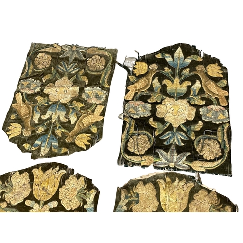 632 - A quantity of late 19th / early 20th century embroidery silks and throw