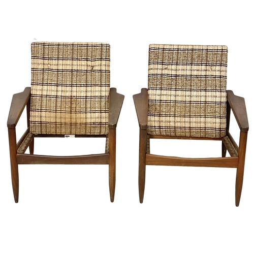 803 - A pair of Mid Century teak armchairs designed by Arthur Edwards for Crannac. Republic of Ireland 196... 