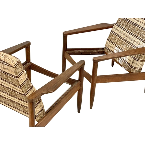 803 - A pair of Mid Century teak armchairs designed by Arthur Edwards for Crannac. Republic of Ireland 196... 