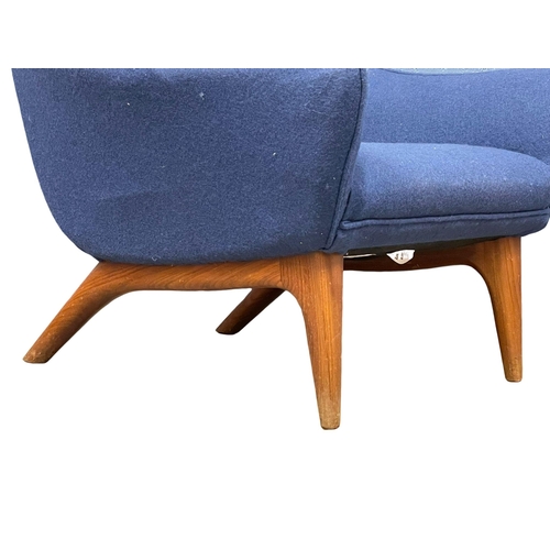 820 - A rare Danish Mid Century ‘ML-90’ easy chair designed by Illum Wikkelso for A. Mikael Laursen. 1960’... 