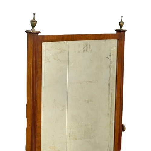 842 - A large George IV mahogany cheval dressing mirror. Circa 1820. 81x56x173cm