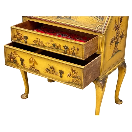 865 - An early 20th century Chinese Chinoiserie style writing bureau. 82x49x104cm