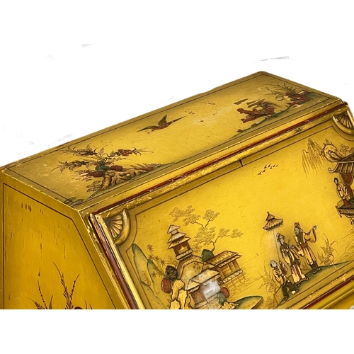 865 - An early 20th century Chinese Chinoiserie style writing bureau. 82x49x104cm