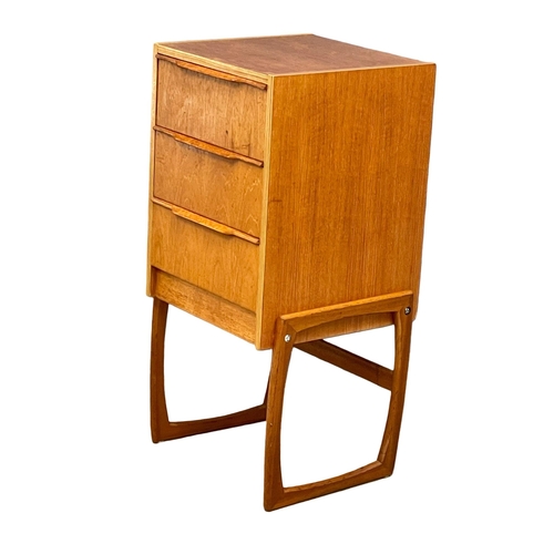 875 - A Danish Mid Century teak chest of drawers by Steens. 40x41x88cm