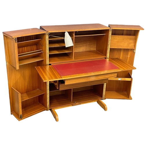 879 - A Mid Century teak ‘Home Office’ Magic Box desk by Newcraft LTD.