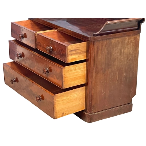 888 - An early Victorian mahogany gallery back chest of drawer. 115x51x99.5cm.