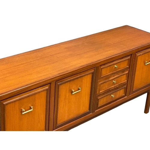 890 - A good quality Mid Century teak sideboard. 184x46x79cm