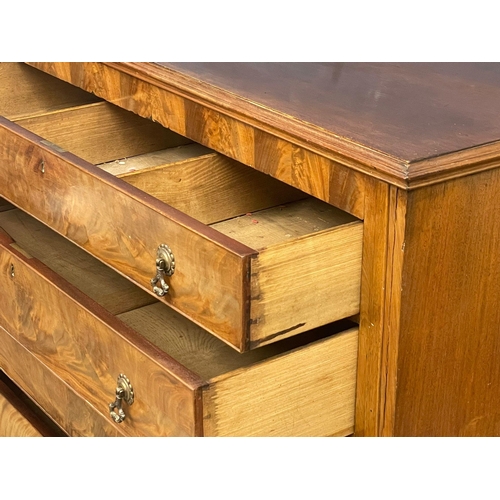 908 - A large late Victorian flamed mahogany chest of drawers. Circa 1890-1900. 125x54x126cm