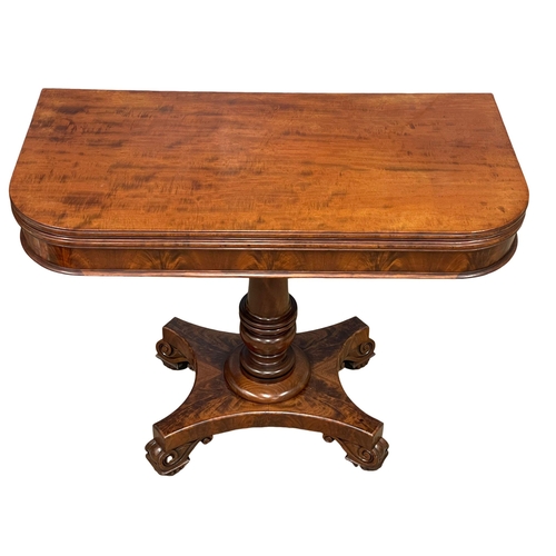 930 - A William IV mahogany turnover games table. Circa 1830.