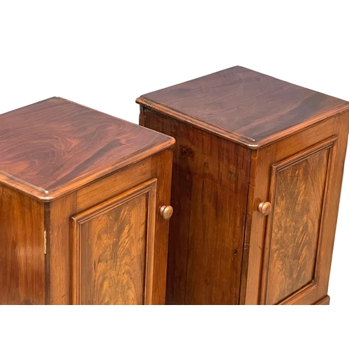 971 - A pair of Victorian mahogany side cabinets.  53x49x81cm