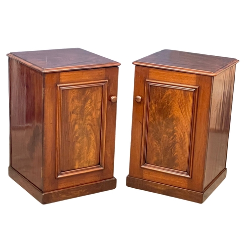 971 - A pair of Victorian mahogany side cabinets.  53x49x81cm