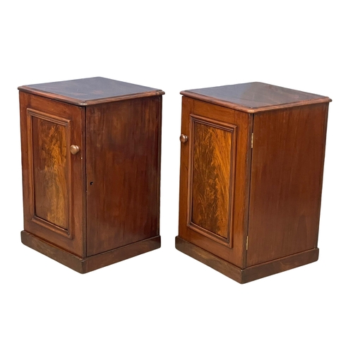 971 - A pair of Victorian mahogany side cabinets.  53x49x81cm