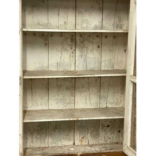 972 - A Victorian pine Country House bookcase with original scumble paint. 107x36x203cm