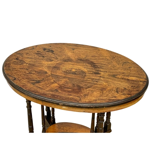 995 - A late Victorian inlaid rosewood occasional table. Circa 1900. 66x44x69cm