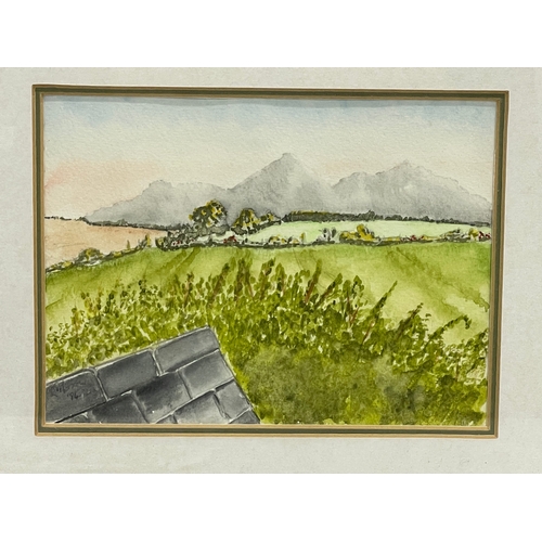 741 - A watercolour by Robert Spotten. 17x13cm. Frame 36x31cm.