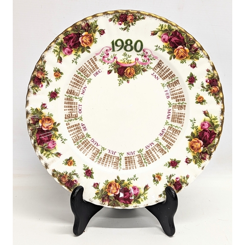 774 - A Royal Albert Old Country Roses First Edition Calender Plate, 1980.