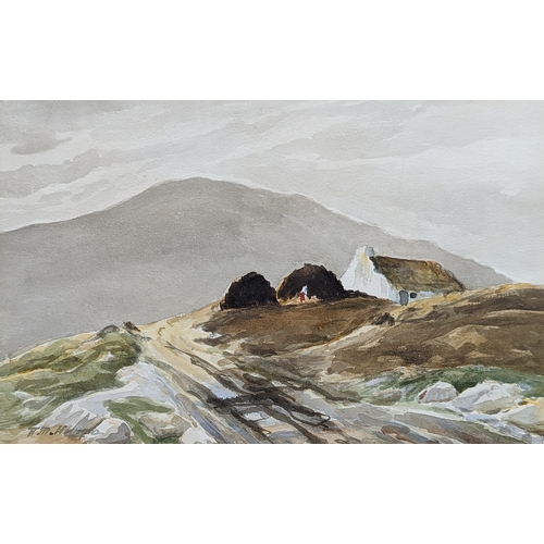 461 - A watercolour painting by A. M. Hanna. 54.5x44.5cm with frame, 33.5x22cm without frame.