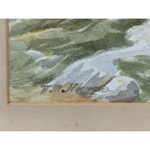 461 - A watercolour painting by A. M. Hanna. 54.5x44.5cm with frame, 33.5x22cm without frame.