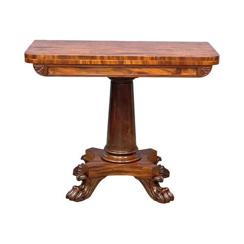 1091 - A William IV mahogany turnover tea table. Circa 1830. 91.5x45.5x75cm