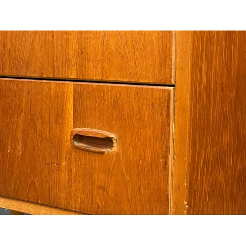 1025 - A Swedish 1960's Mid Century teak chest of drawers.  79x42x103cm