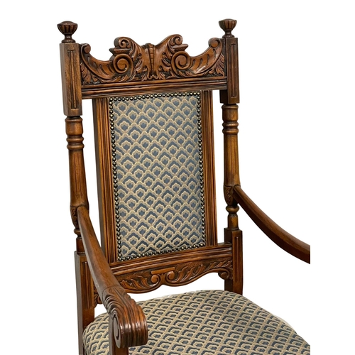 1045 - A set of 8 late 19th century style dining chairs.