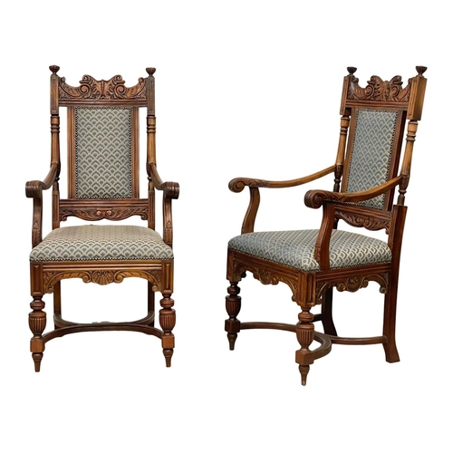 1045 - A set of 8 late 19th century style dining chairs.