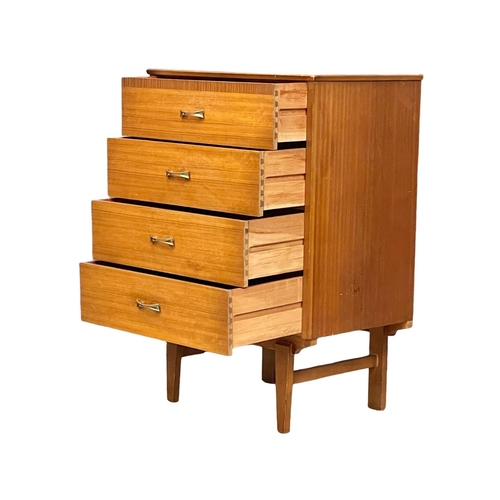 1051 - A 1960's Mid Century teak chest of drawers by Remploy.  64x42x92.5cm