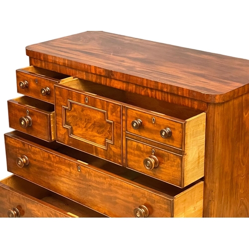 1057 - A large Victorian mahogany chest of drawers. 116.5x52.5x95.5cm