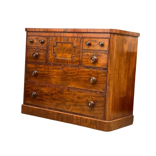 1057 - A large Victorian mahogany chest of drawers. 116.5x52.5x95.5cm