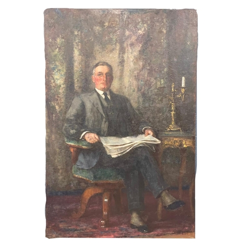 50A - A large oil painting by renowned artist Henrietta Rae (1859-1928) of Sir John Johnston, a Unionist p... 