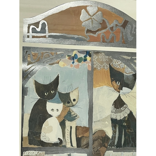 781F - A Rosina Wachtmeister textured print. 49x65cm