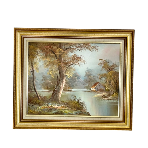 70A - An oil painting by Clara Inness. 49x39cm. Frame 65x55cm