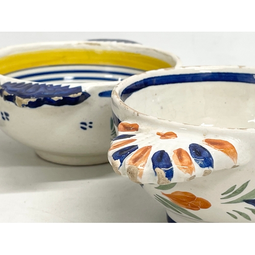 5 Henriot Quimper pottery bowls. France. 16cm