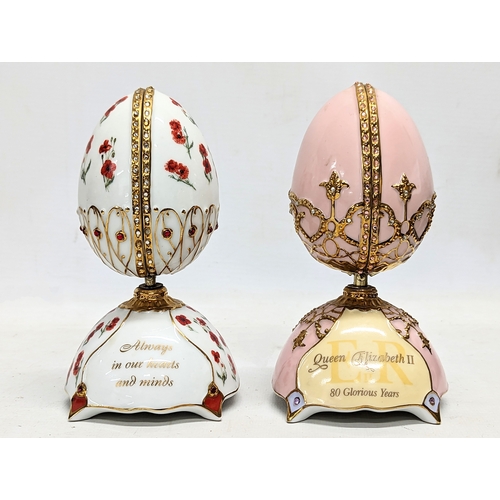 2 Bradford Exchange Musical Porcelain Eggs, a limited edition