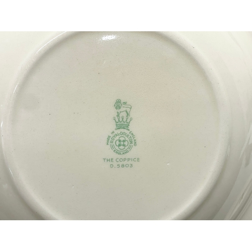 797 - A Royal Doulton ‘Cappice’ part dinner set. A pair of tureens and 6 soup bowls.