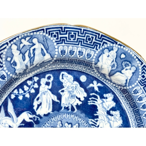 32 - An early 19th century Herculaneum porcelain ‘Greek Pattern’ plate. Liverpool, 1810. 24cm