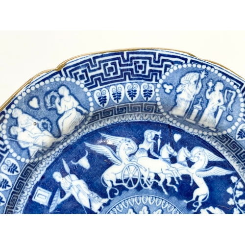 32 - An early 19th century Herculaneum porcelain ‘Greek Pattern’ plate. Liverpool, 1810. 24cm