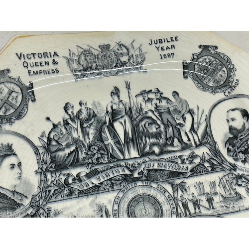 51 - 3 19th century Victorian Jubilee Commemorative cabinet plates. A pair of 1887 Victoria Queen & Empre... 