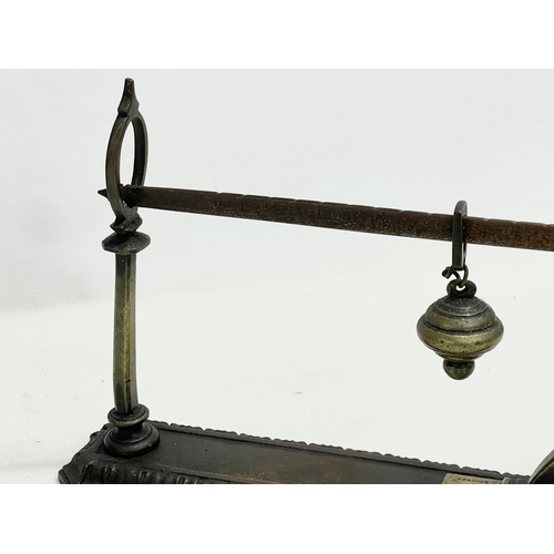 47 - A mid 19th century S.P & sons steelyard postal scales. 33cm