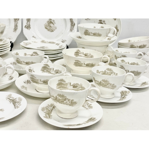 86 - A rare 69 piece late 18th/ early 19th century English porcelain tea and coffee set.